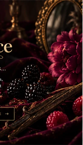 Dark berries and candlelight for Bad Influence.
